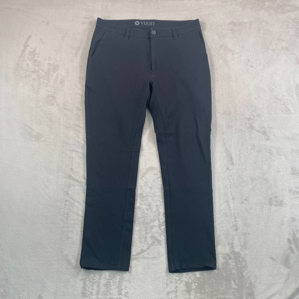 Vuori Everything Chino Pants Men 33x28 Black Stretch Performance Athleisure V420